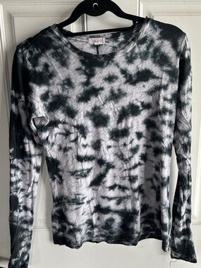 Goldie Black & White Tie-Dye Long Sleeve Tee